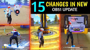 TOP 15 CHANGES IN NEW OB51 UPDATE | ADVANCE SERVER - GARENA FREE FIRE