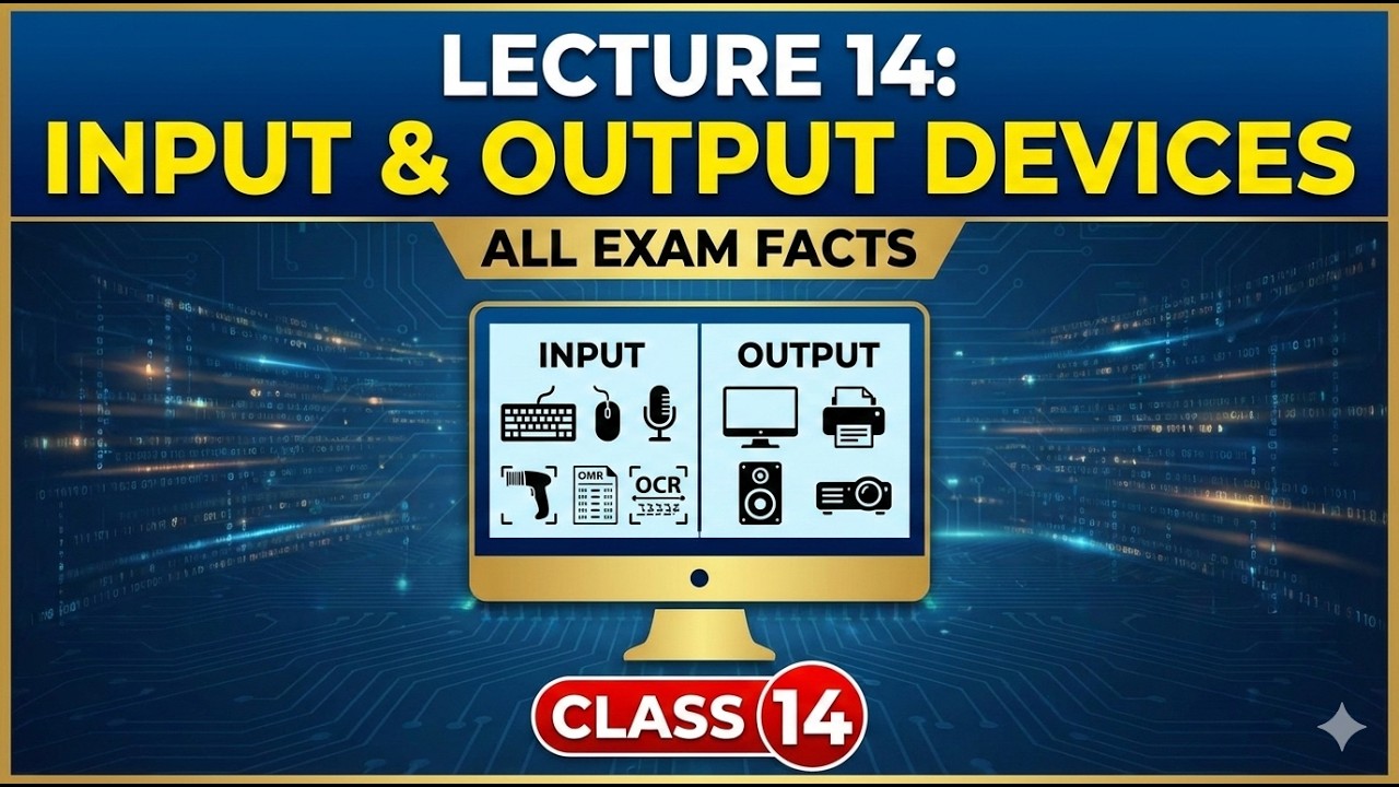 Class 14: Input & Output Devices | All Exam Facts (Keyboard, Mouse ...