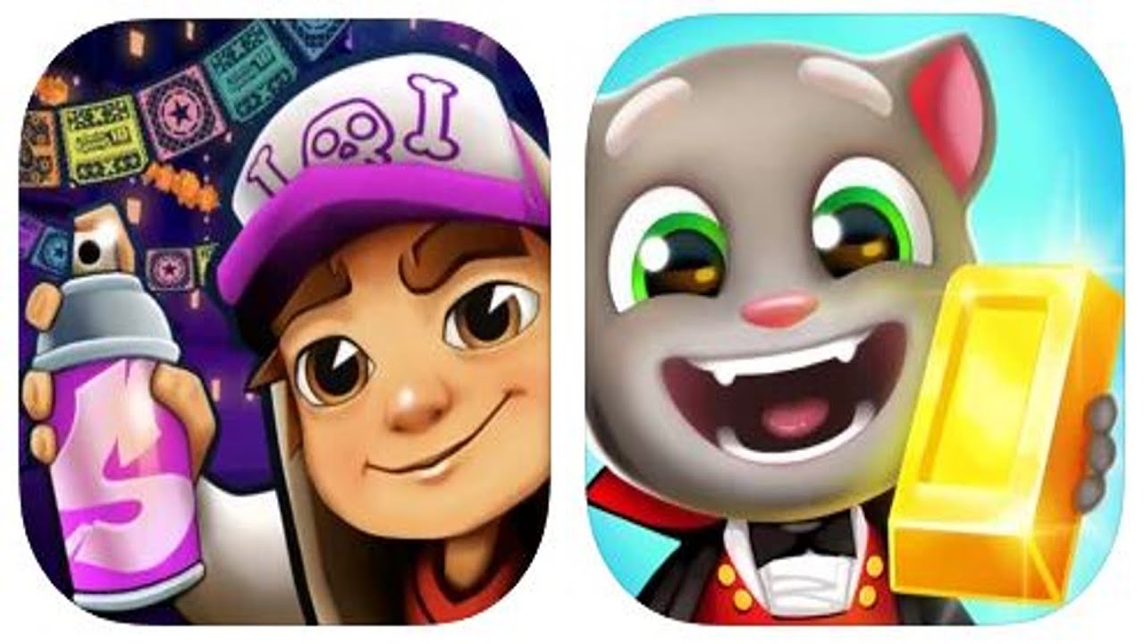 El gato Tom vs Subway surfers especial Halloween!. Juegos de correr. YouTube