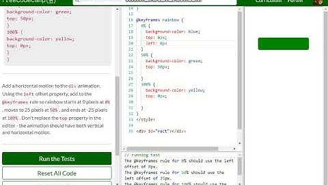 Applied Visual Design   Create Movement Using CSS Animation free code camp   Dani