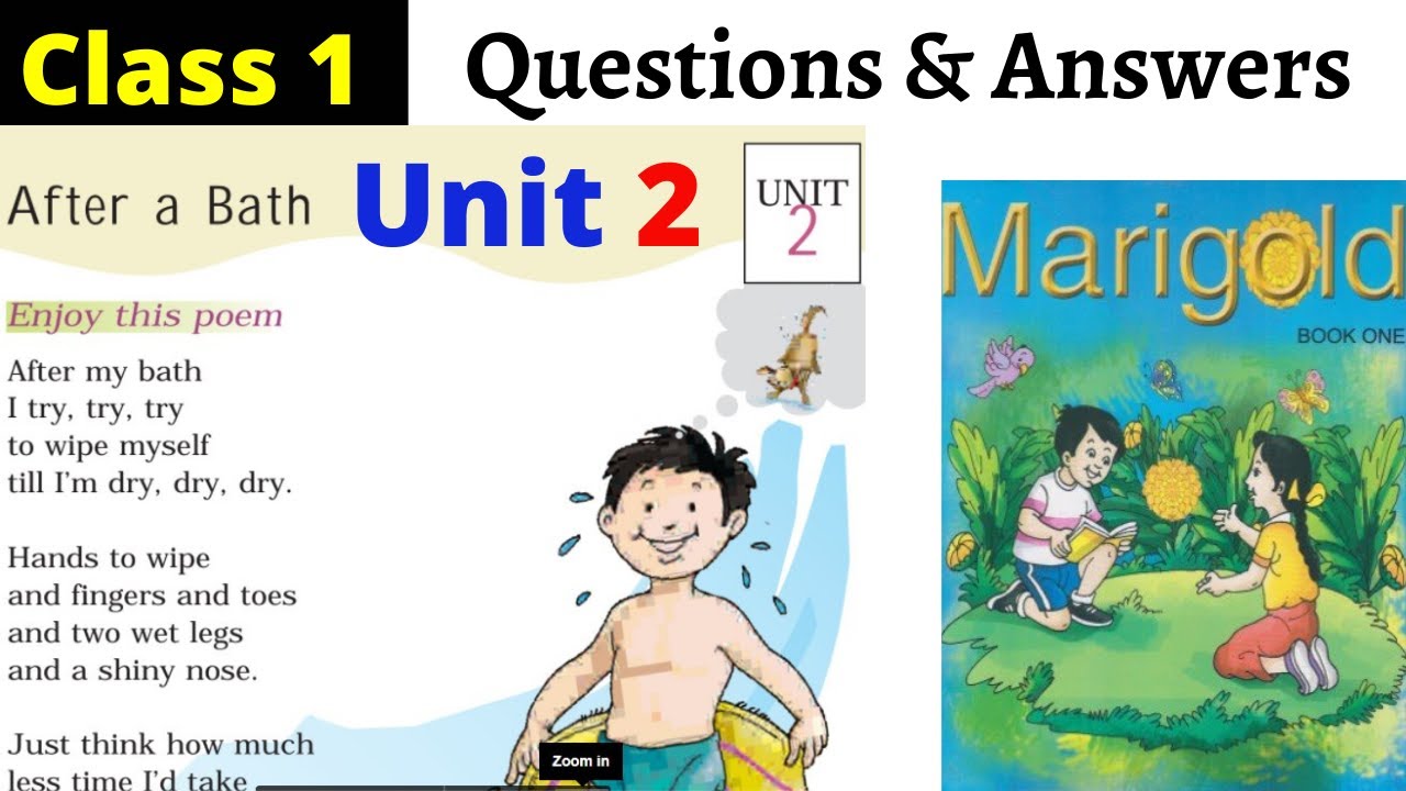 After a Bath poem poem 1 unit 2 class 1 English हिंदी में