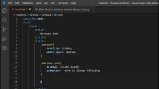 Create YouTube Marquee Text Animation Using HTML & CSS 🚀 | Easy CSS Trick