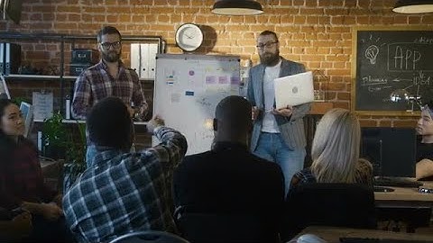 Presenting Software Application To Create  Stock Video