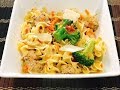 Chicken & Broccoli Over Egg Noodles