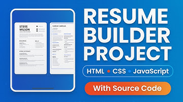 Resume Builder Project using HTML CSS & JavaScript | Beginner Friendly JS Projects | Source Code