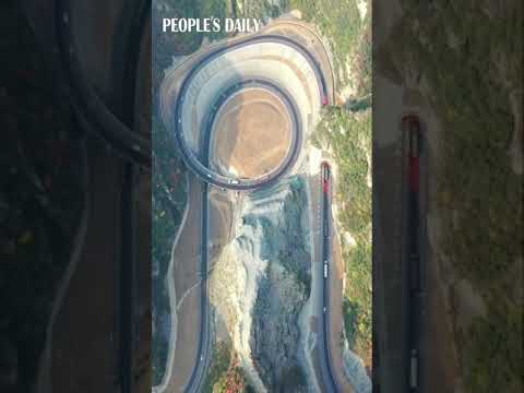 Winding mountain highway in N China's Shanxi will blow you away! #infrastructure