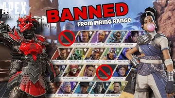 Apex banned Rampart and Bloodhound in the firing range || Apex Legends