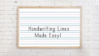 Handwriting Lines Made Easy