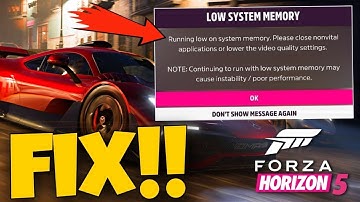 How To Fix Forza Horizon 5 Low Video Memory Error (FH5 Low Video Memory Fix)