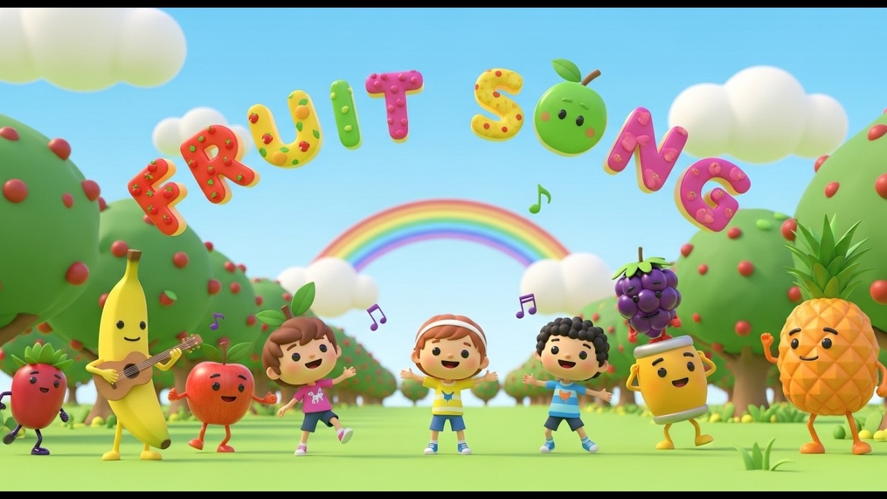 “Yummy Fruits Party! 🍓🍌🍎 Fun Sing-Along Song for Kids”