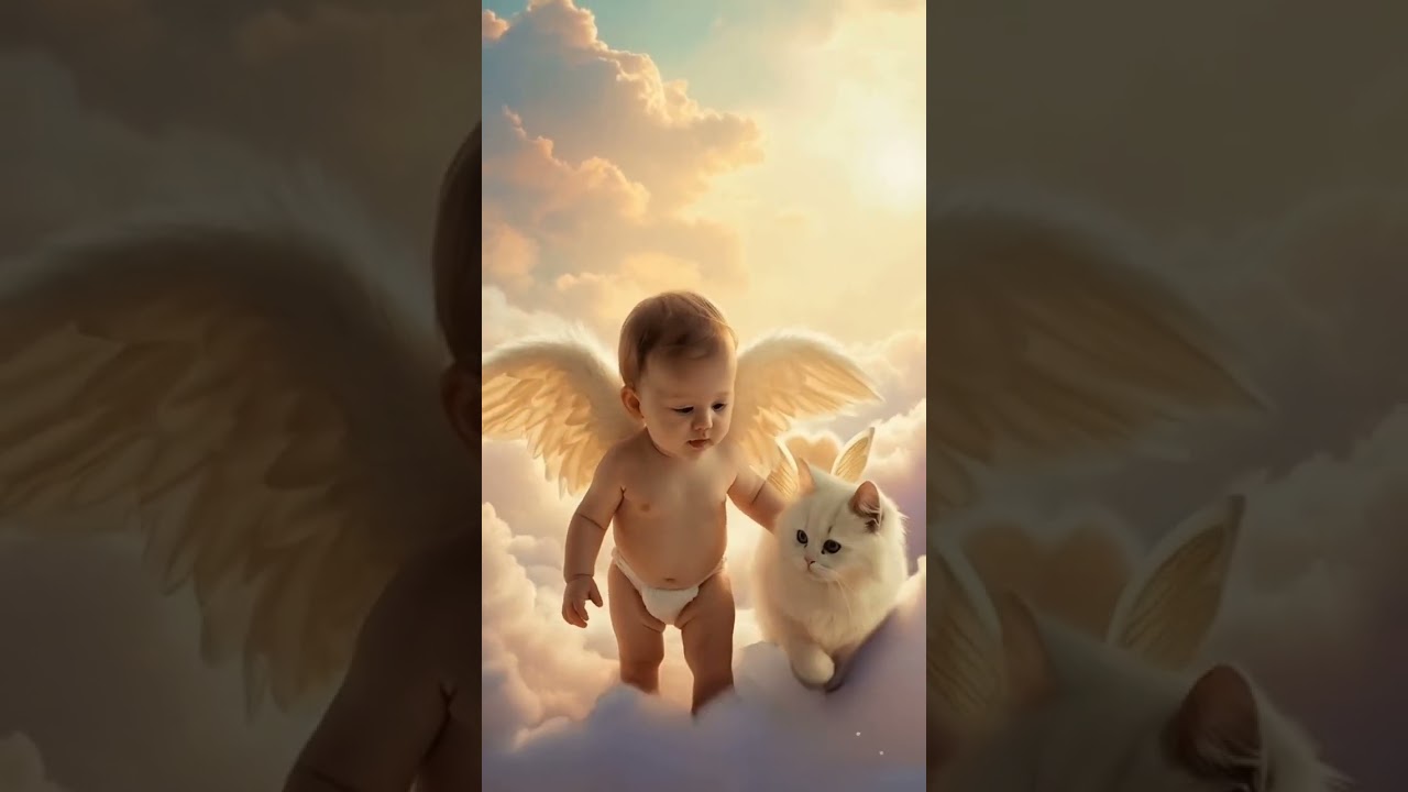 “The Angel Baby and Cat Meet Jesus”#god#AngelBaby #HeavenlyCat #MeetJesus#CloudBridge #HeavenJourney — Toto Land YouTube video