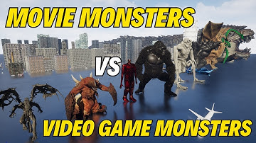 Ultimate Monster Showdown: Movie Monsters vs. Video Game Monsters | 3D animation size comparison