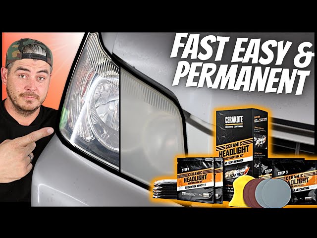 Cerakote Ceramics Headlight Restoration Kit - Last as Long as You Own Your  Vehicle - Brings Headlights back to Like New Condition - 3 Easy Steps - No