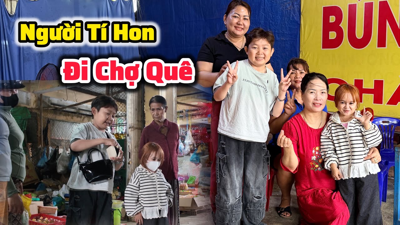 Người Tí Hon Đi Chợ Quê Như Thế Nào? - Bữa Ăn Sáng No Nê Chỉ Với 6k Cùng 2 Chị Em