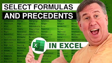 Excel - Select All Formulas And Their Precedents - Episode 2560