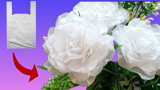 Как сделать цветы из полиэтиленового пакета
