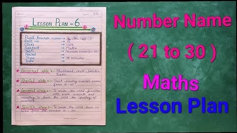 Number Name ( 21 to 30 ) Lesson Plan 📚 Maths 📚 NTT 📚 Nursery, LKG, UKG Lesson Plan 📚