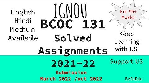 BCOC 131 solved assignments 2021-22