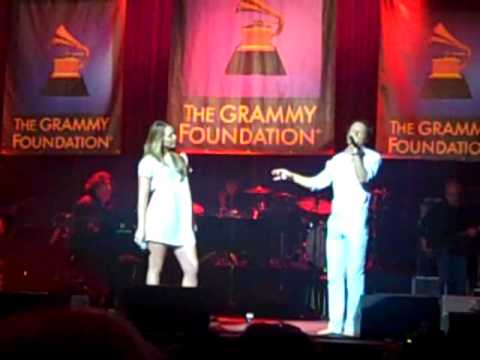 Colbie Caillat and Jason Mraz @ The Grammy's Cue T...