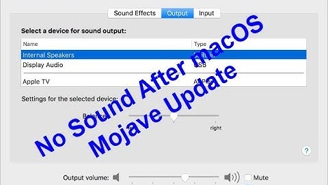 No Sound After Mojave Update (Solved)