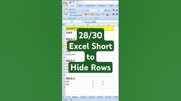 28/30 Excel Shortcut to hide Rows  #excel  #excelhacks#exceltips  #exceltutorial #excelformula