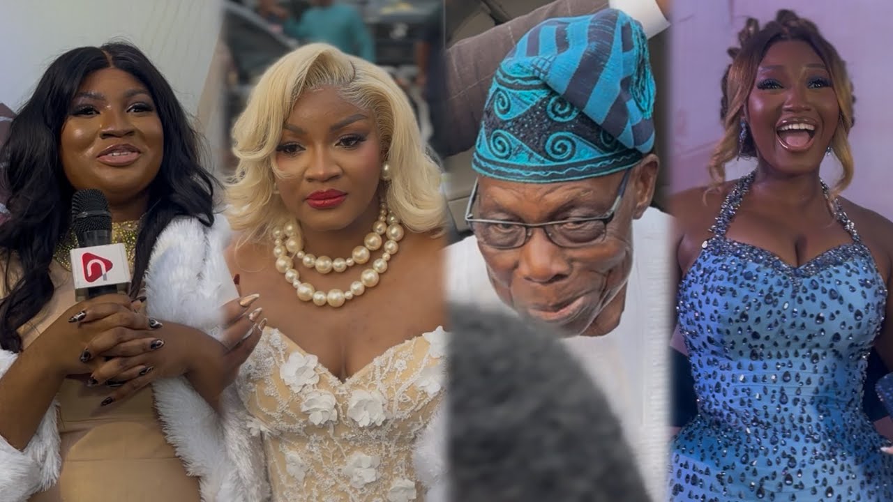 OBASANJO WOWED OMOTOLA JOLADE & HER DAUGHTERS WITH APPEARANCE @ MOTHERS LOVE MOVIE PREMIERE 