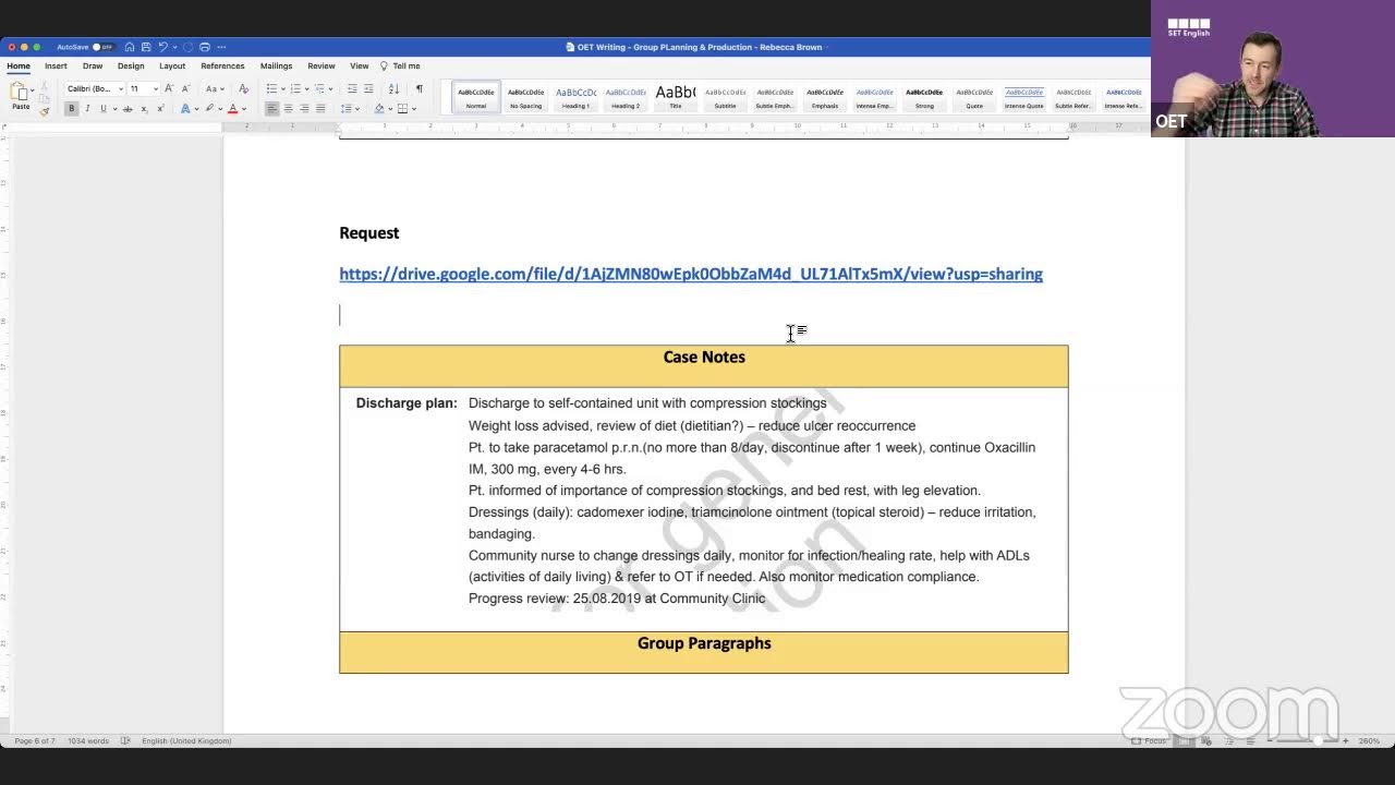 Writing Review - Timeline Paragraph