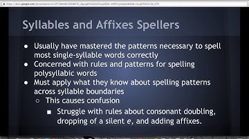 Syllables and Affixes