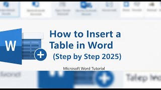 How to Insert a Table in WordStep by Step 2025