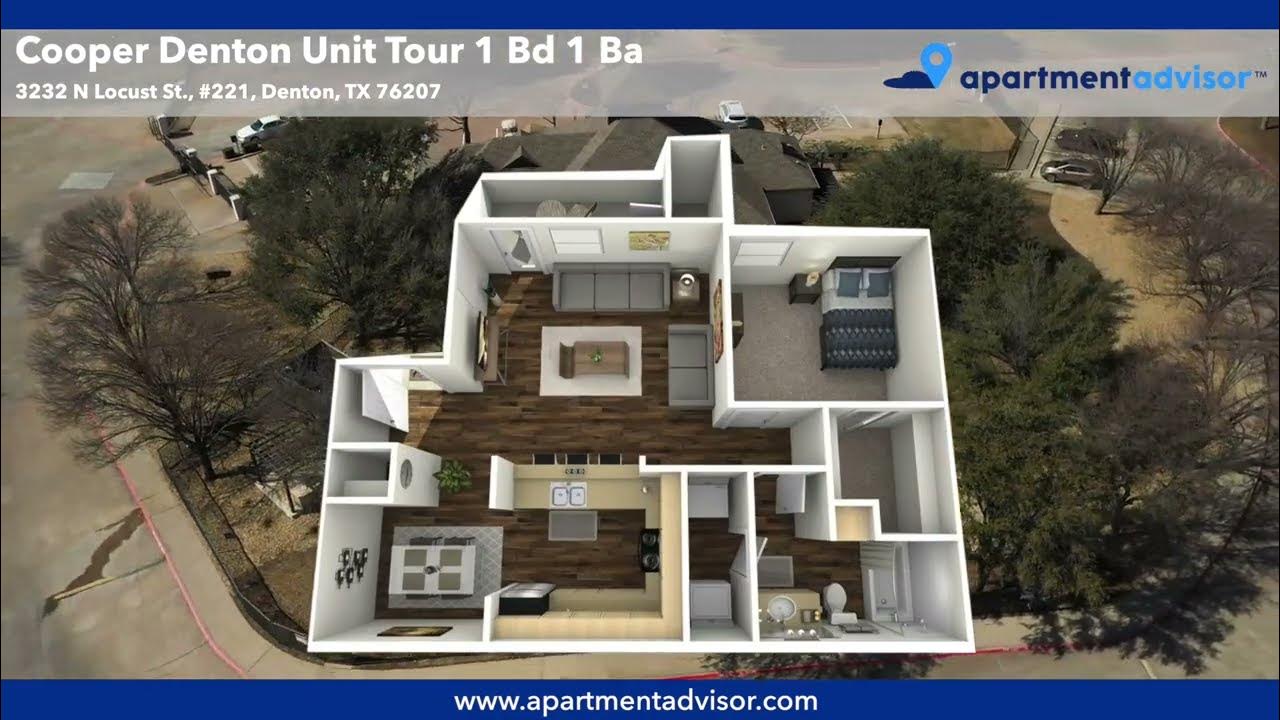 PetFriendly 1 Bedroom Apartment in Denton, TX Cooper Denton Apartment Tour by