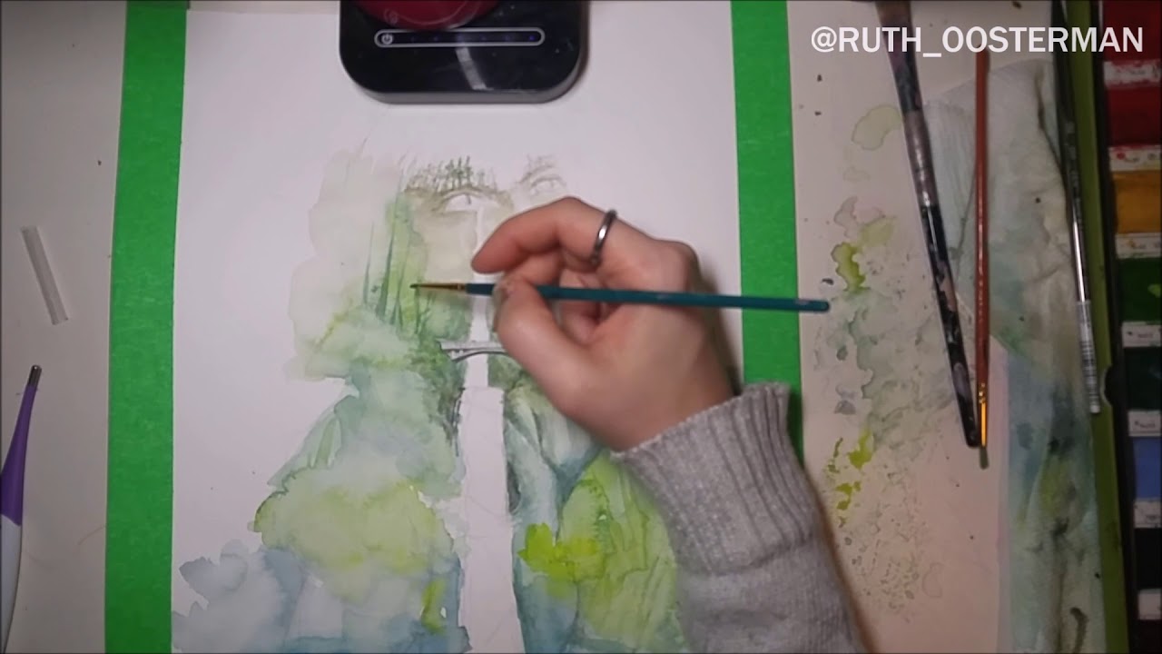 Unleash - A Watercolor Timelapse painting by Ruth Oosterman