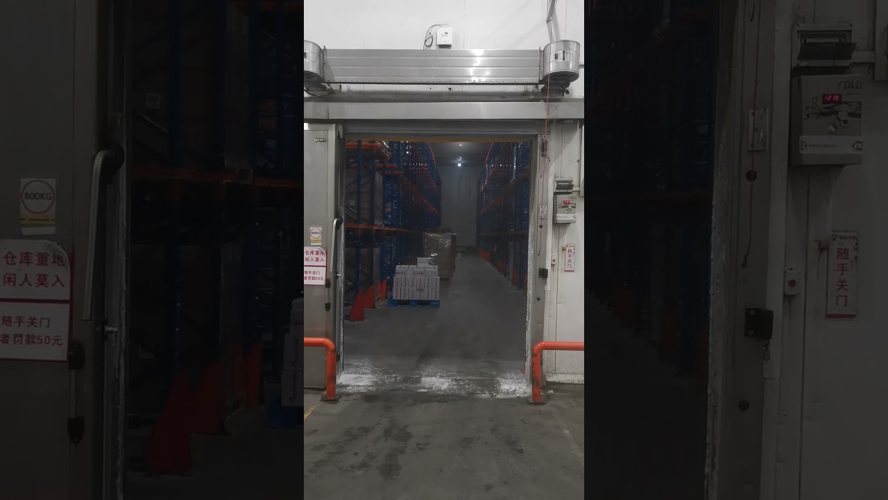 Thermal insulated PVC high speed rolling doors for cold rooms