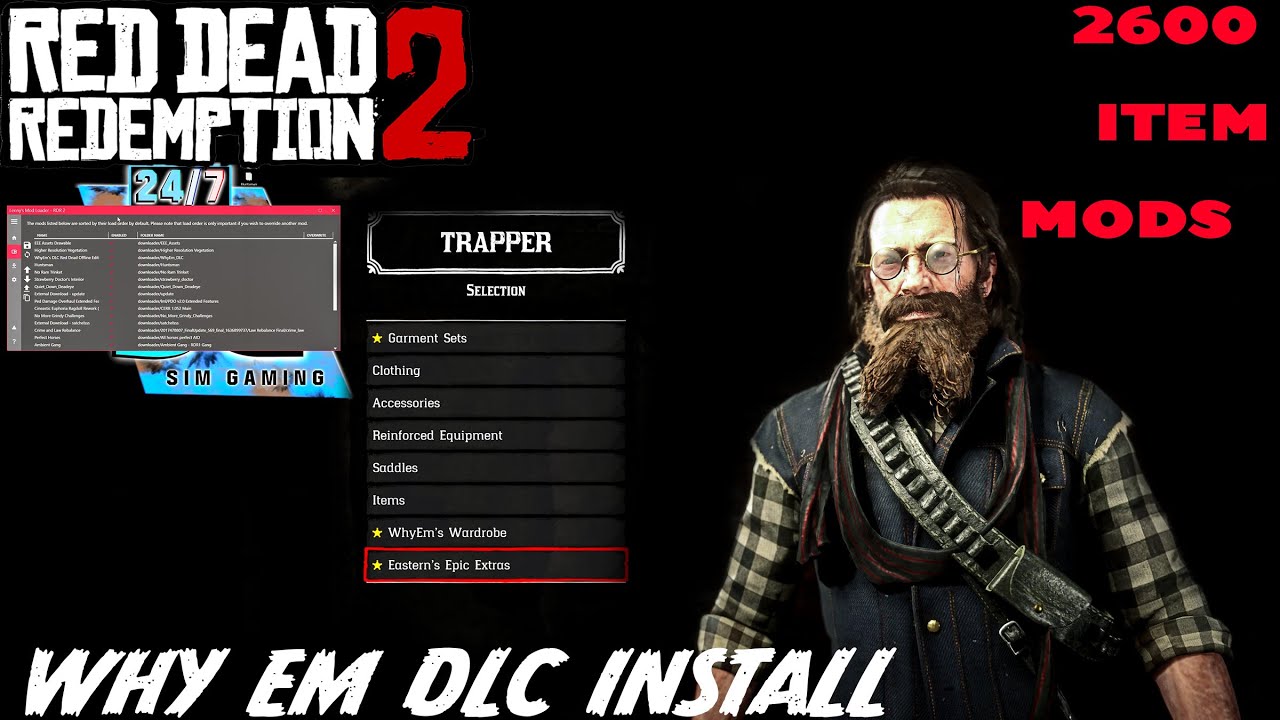 HOW ADD 2600 rdr2 mods | red offline whyem dlc eastern epic (noob friendly) tutorial - YouTube