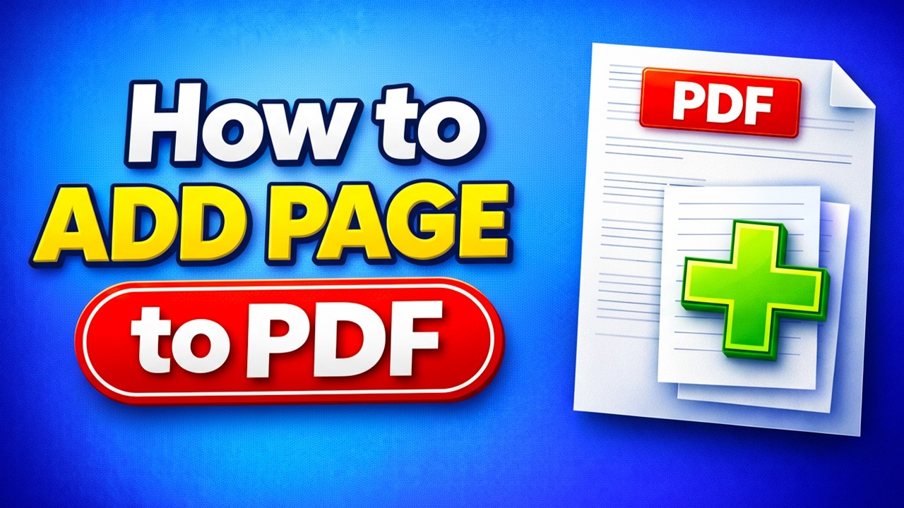 How to Add Page to a PDF for Free (Insert Page) - YouTube