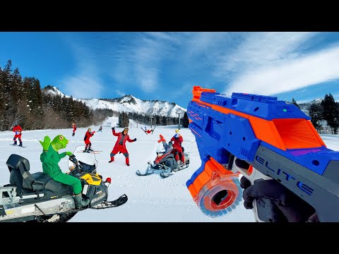 Nerf War | Snow Park Battle (Nerf First Person Shooter)