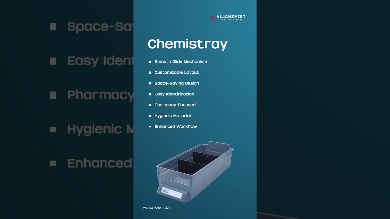 Allchemist Chemistray: Space-Saving Pharmacy Tray for Efficient Medical Storage