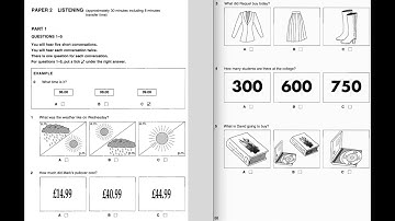 Listening A2, KET 2, Test 4, Part 1