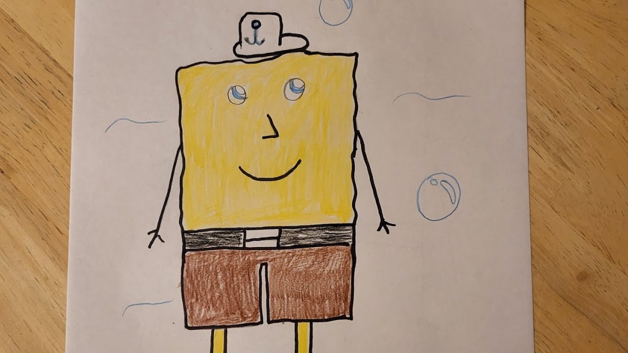 How to draw Sponge Bob Square Pants - YouTube