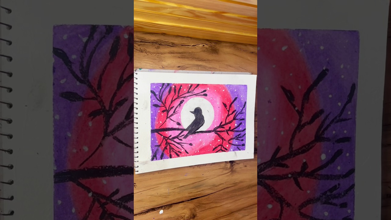 How to draw an alone Bird 🎨🤩