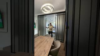 Стильная перегородка для разделения кухни и гостиной! #loft#doors#караганда