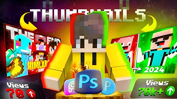 🔥How To Make Easy Minecraft Attractive Thumbnails🤯In Just 5 Minutes With A secret Trick✨(Don