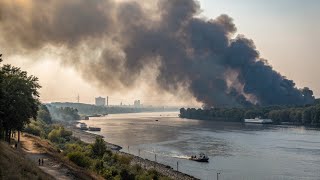 Густой дым над правым берегом Днепра — символ трагедии и надежды