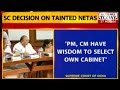 refuses ruling tainted netas
