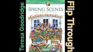Creative Haven Spring Scenes Coloring Book by Teresa Goodridge Flip Through