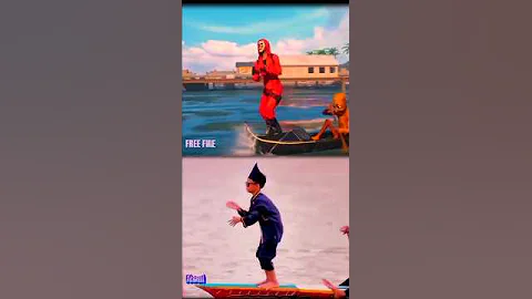 Kid aura farming  and Free Fire on boat race 🥰🥰❤️