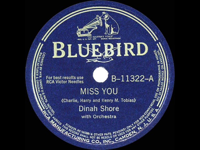 Dinah Shore - Miss You