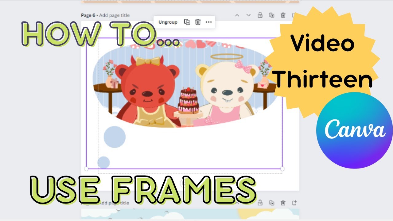 Canva tutorial. How to use frames in Canva - Video 13 #canva - YouTube