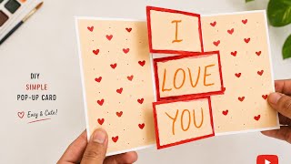 DIY POP-UP CARD | EASY & CUTE GREETING CARD | TUTORIAL ON POP-UP CARD
