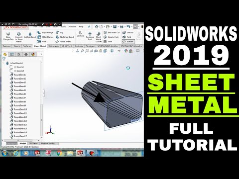 Solidworks Sheet metal Tutorials | Solidworks Lofted flange | loft