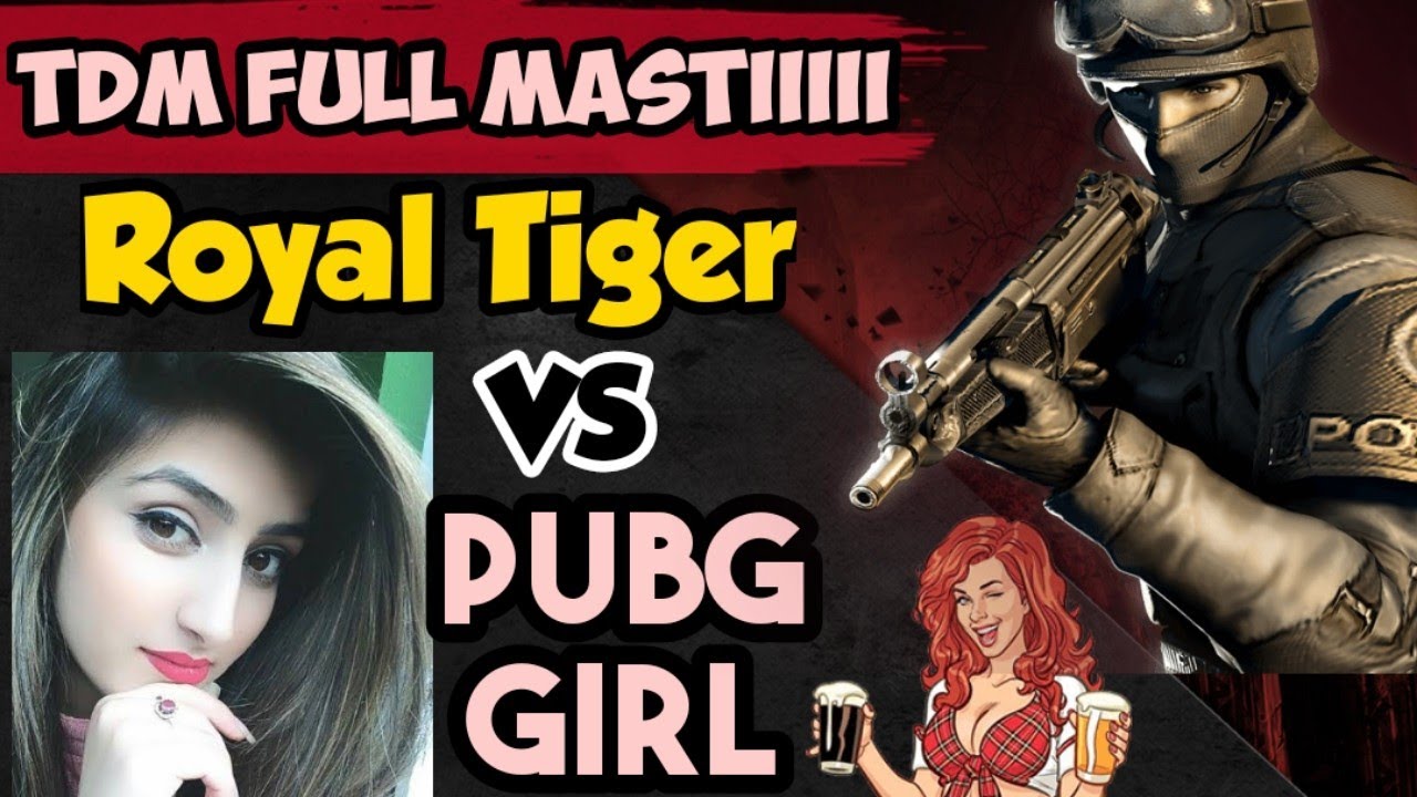 funny gameplay of girl in pubg mobile, tdm challenge with girl, tdm challen...